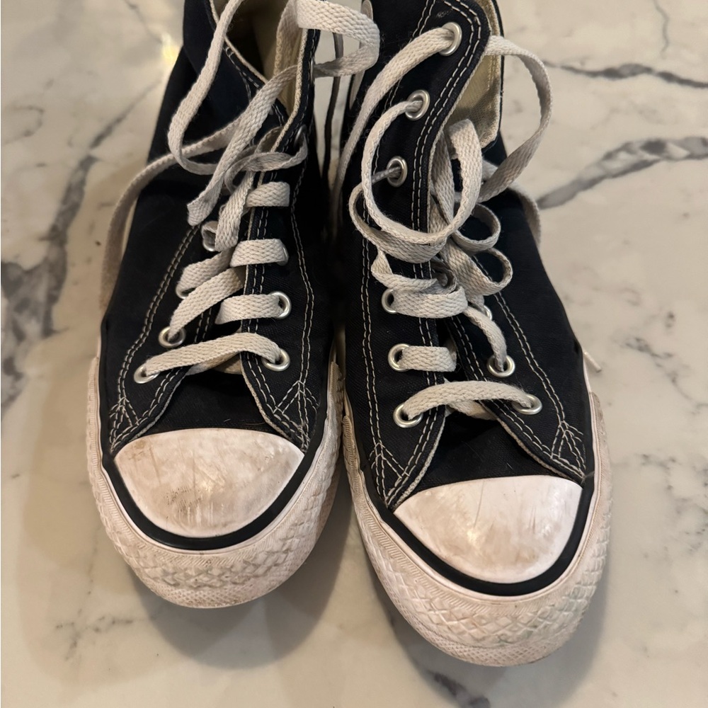 Black High-Top Converse Sneakers
